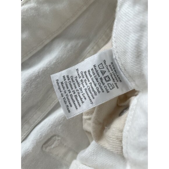 EVERLANE the curvy cheeky crop Jeans white High Rise 30x25 - Picture 5 of 7